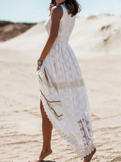 Image of Gloria | Dames Mouwloze A-lijn Maxi Jurk