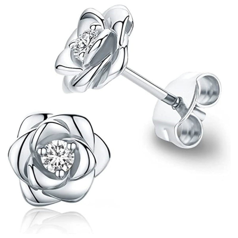 Gouden Oorknopjes met Geboortesteen in Bloemvorm - Moederdag CADEAU - Sieraden