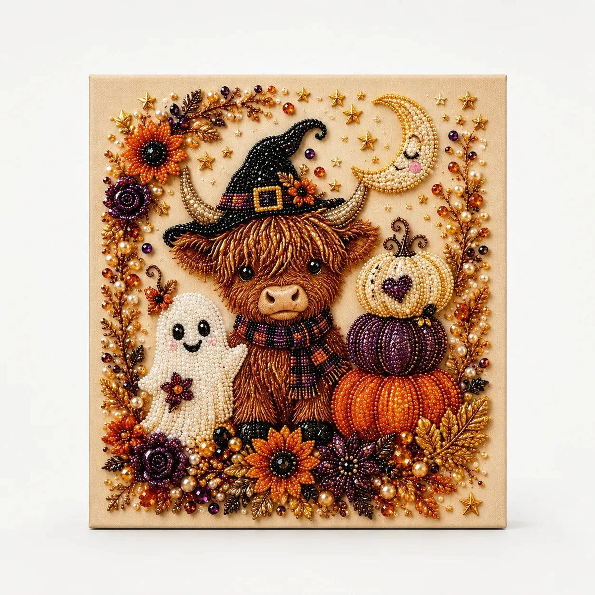 Halloween knutselset met parelachtige kralen – Gezellige doe-het-zelf wanddecoratie