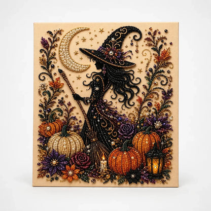 Halloween knutselset met parelachtige kralen – Gezellige doe-het-zelf wanddecoratie