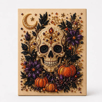 Halloween knutselset met parelachtige kralen – Gezellige doe-het-zelf wanddecoratie