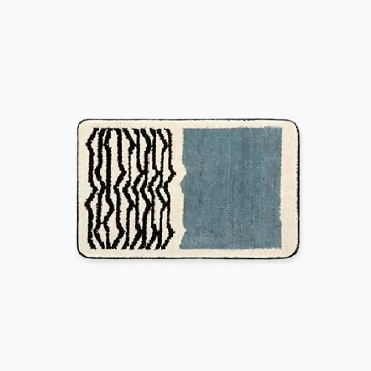 Handgemaakte badmat met abstract design