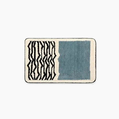 Handgemaakte badmat met abstract design