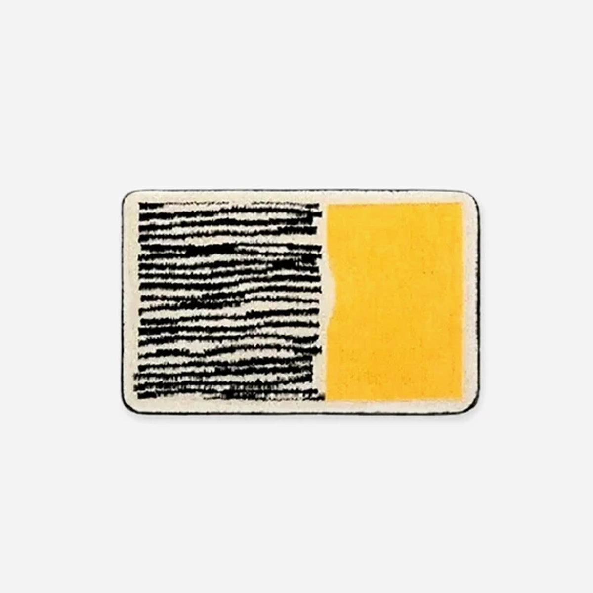 Handgemaakte badmat met abstract design
