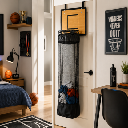 Hangende opberger met basketbalring-design - Voor wasgoed en speelgoed