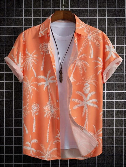Hawaï overhemd voor heren met 3D-bloemenprint
