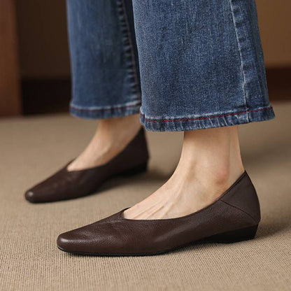Image of Heather | Dames Pointed Toe Slip-On Ballerina's