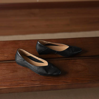 Image of Heather | Dames Pointed Toe Slip-On Ballerina's