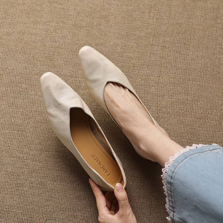 Image of Heather | Dames Pointed Toe Slip-On Ballerina's