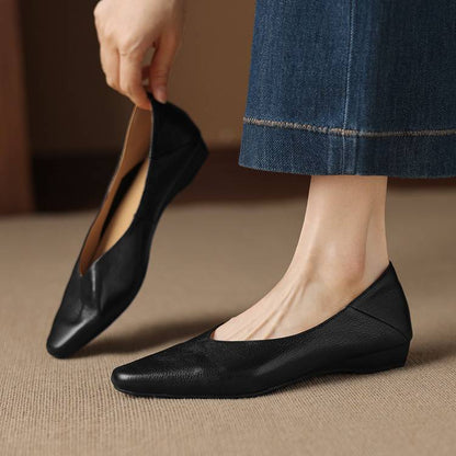 Image of Heather | Dames Pointed Toe Slip-On Ballerina's
