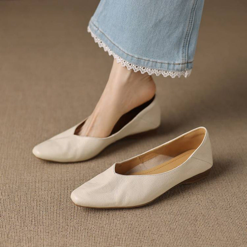 Image of Heather | Dames Pointed Toe Slip-On Ballerina's