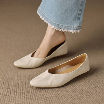 Image of Heather | Dames Pointed Toe Slip-On Ballerina's