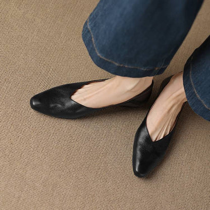 Image of Heather | Dames Pointed Toe Slip-On Ballerina's