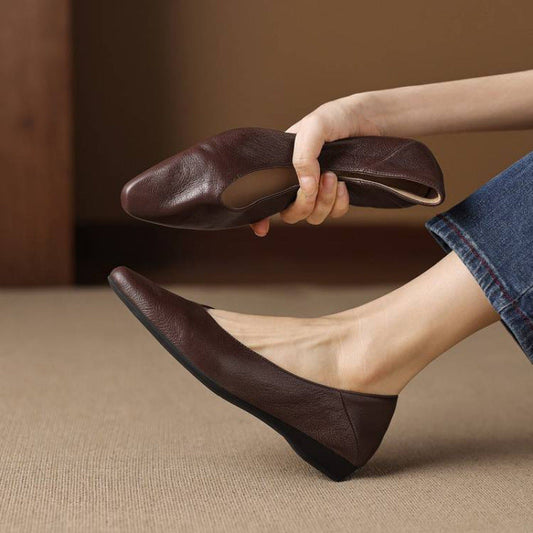 Image of Heather | Dames Pointed Toe Slip-On Ballerina's