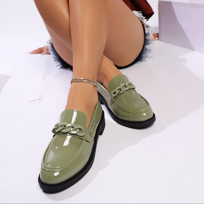 Image of Hendrika | Dames Ketting Platform Loafers