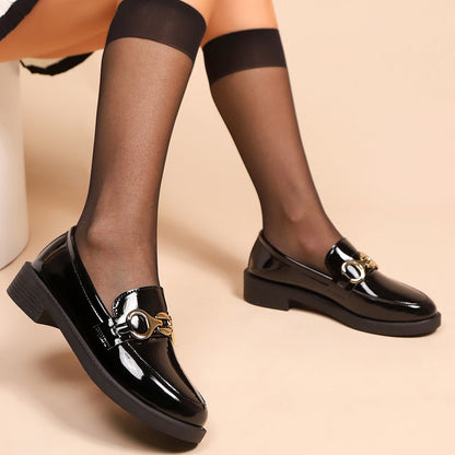 Image of Hendrika | Dames Ketting Platform Loafers