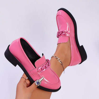 Image of Hendrika | Dames Ketting Platform Loafers