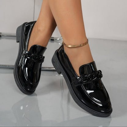 Image of Hendrika | Dames Ketting Platform Loafers
