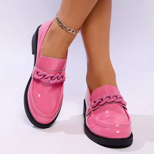 Image of Hendrika | Dames Ketting Platform Loafers
