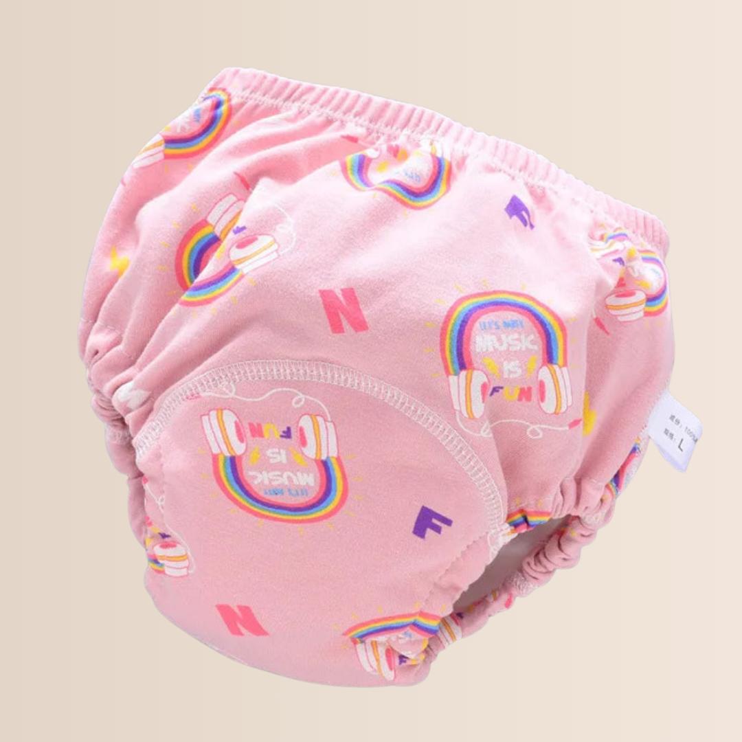 Herbruikbare katoenen 6-laags baby oefenbroekjes