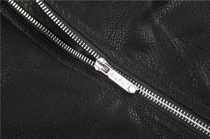 Image of Heren Asymmetrisch Bikerjack met Rits