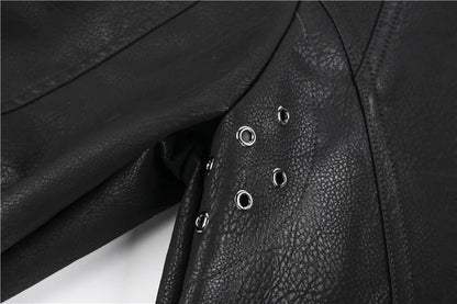 Image of Heren Asymmetrisch Bikerjack met Rits