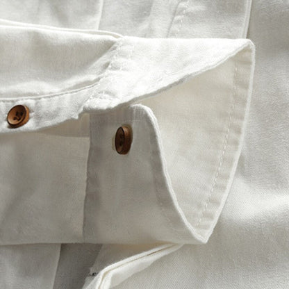 Image of Heren Band Collar Lange Mouw Shirt
