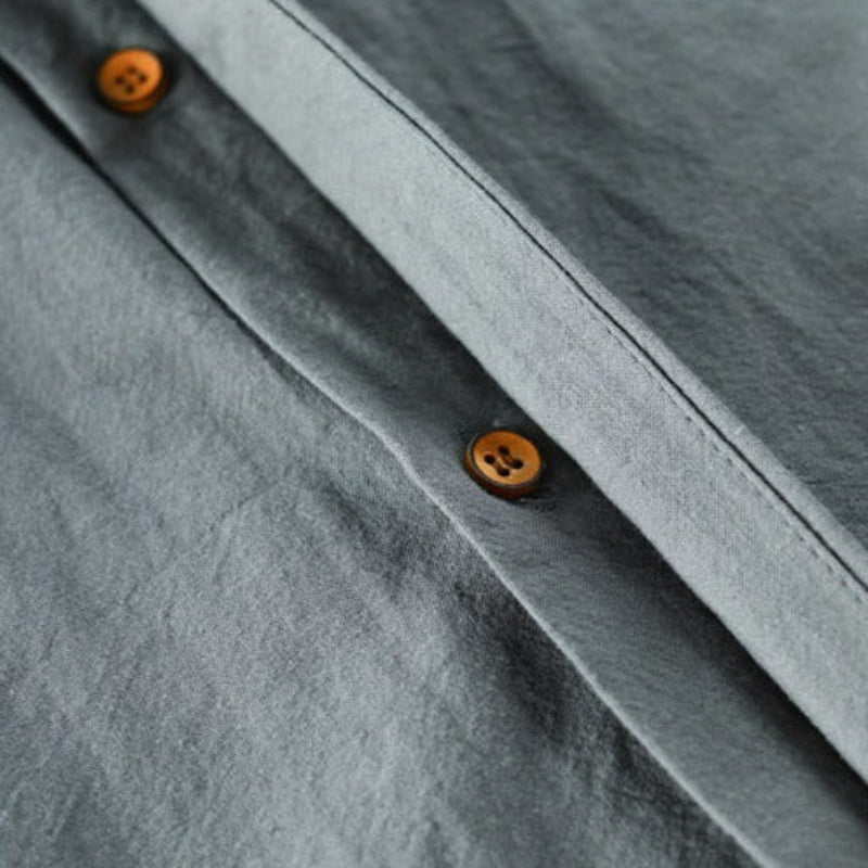 Image of Heren Band Collar Lange Mouw Shirt