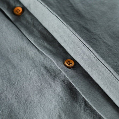 Image of Heren Band Collar Lange Mouw Shirt