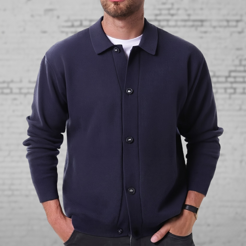 Heren Button-Down Cardigan - Image 1