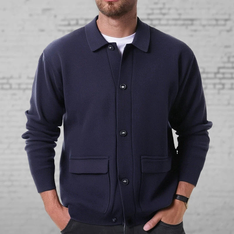 Image of Heren Button-Down Cardigan