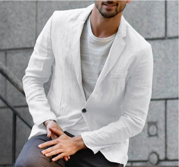 Image of Heren Casual Single-Breasted Blazer