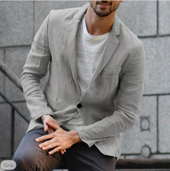 Image of Heren Casual Single-Breasted Blazer