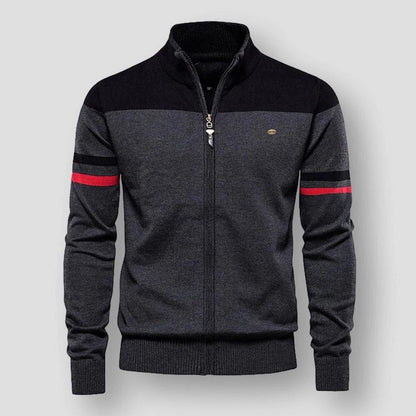 Image of Heren Color Block Zip-Up Jas