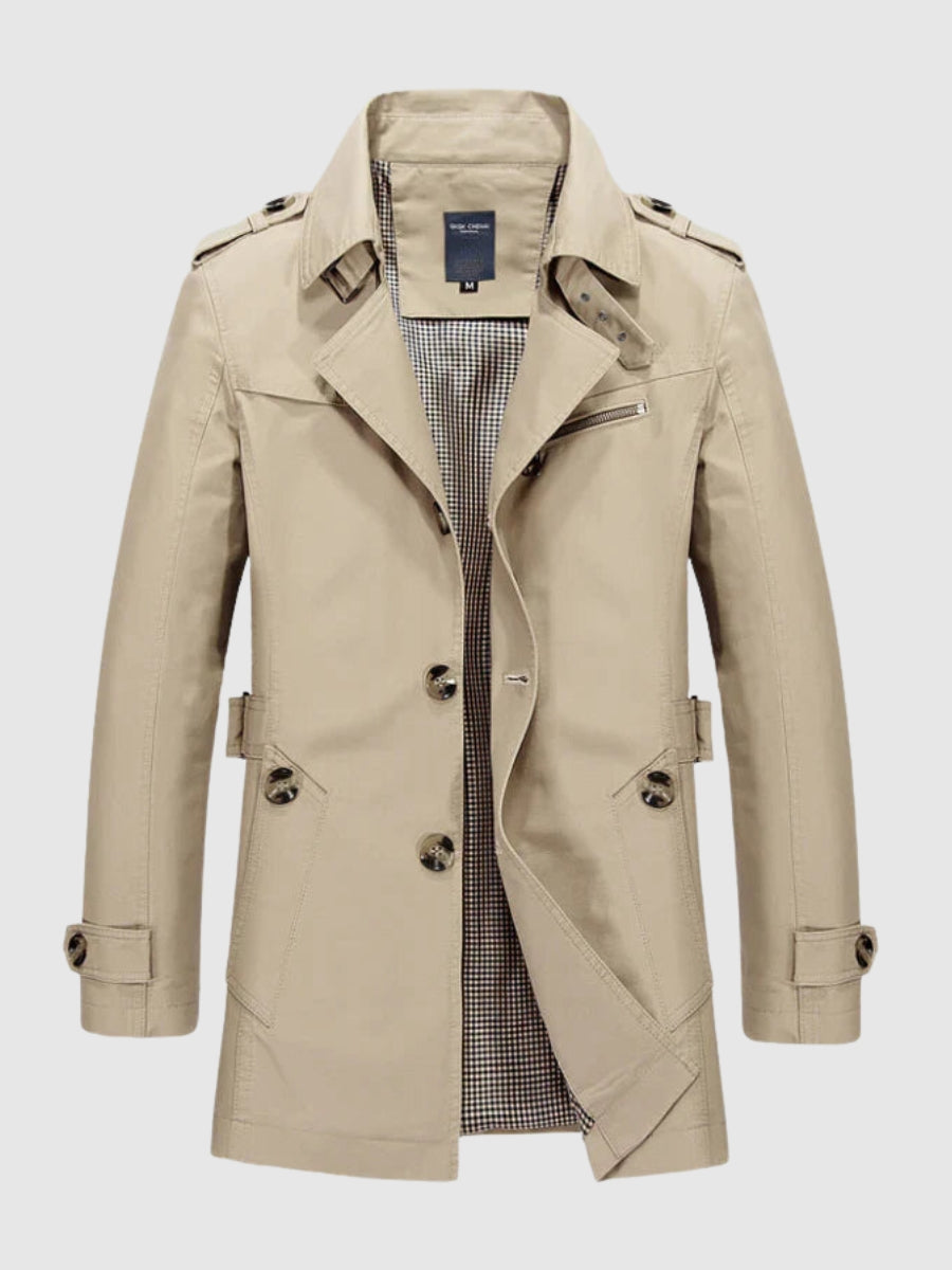 Image of Heren Double-Breasted Trenchcoat