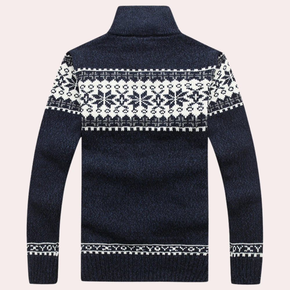 Image of Heren Fair Isle Cardigan met Rits