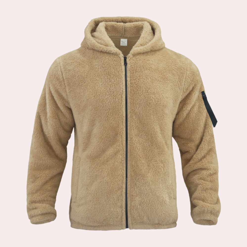 Image of Heren Fleece Jack met Capuchon en Rits