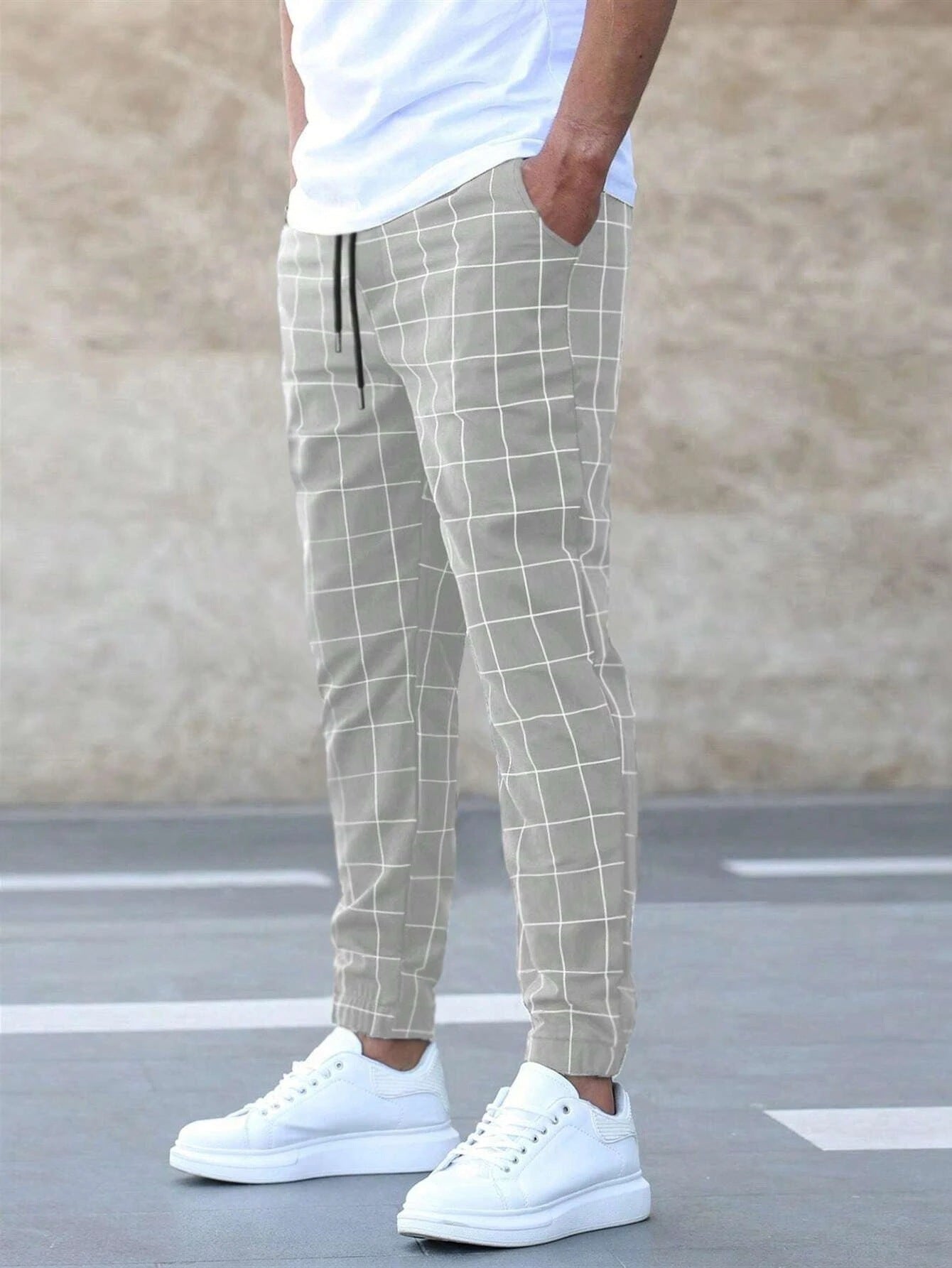 Image of Heren Geruite Joggingbroek
