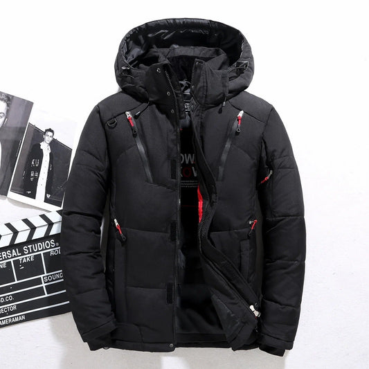 Image of Heren Gewatteerde Jas met Capuchon