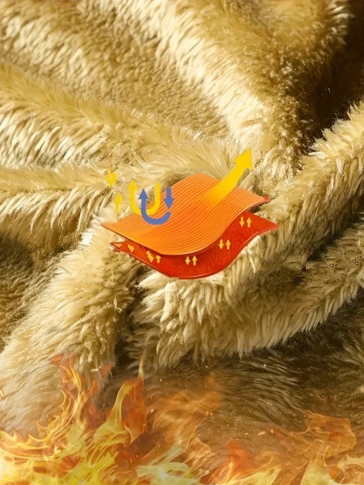 Image of Heren Gewatteerde Jas met Capuchon en Bontrand