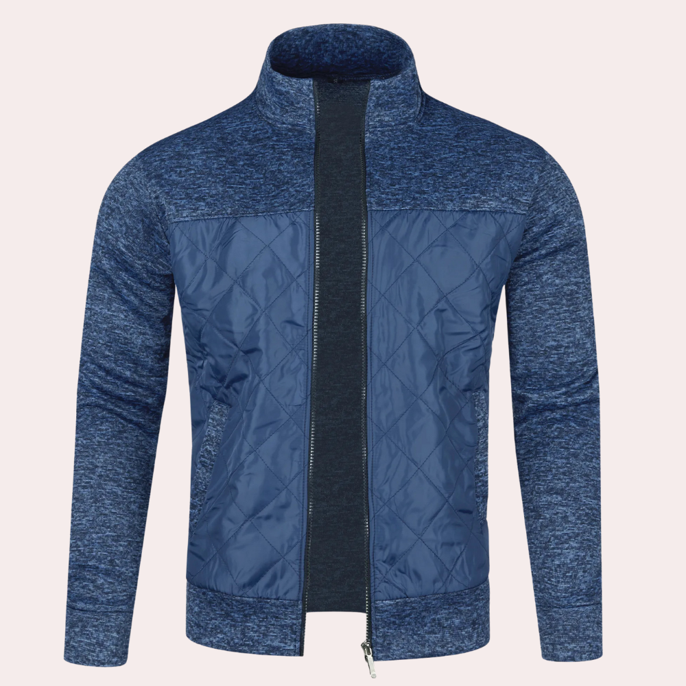 Image of Heren Gewatteerde Zip-Up Jas
