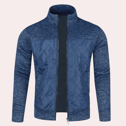 Image of Heren Gewatteerde Zip-Up Jas