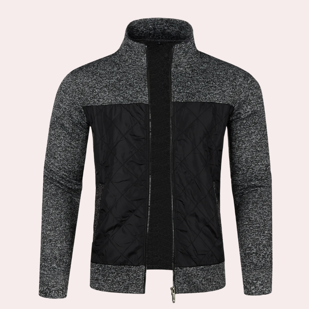 Image of Heren Gewatteerde Zip-Up Jas