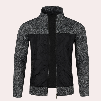 Image of Heren Gewatteerde Zip-Up Jas