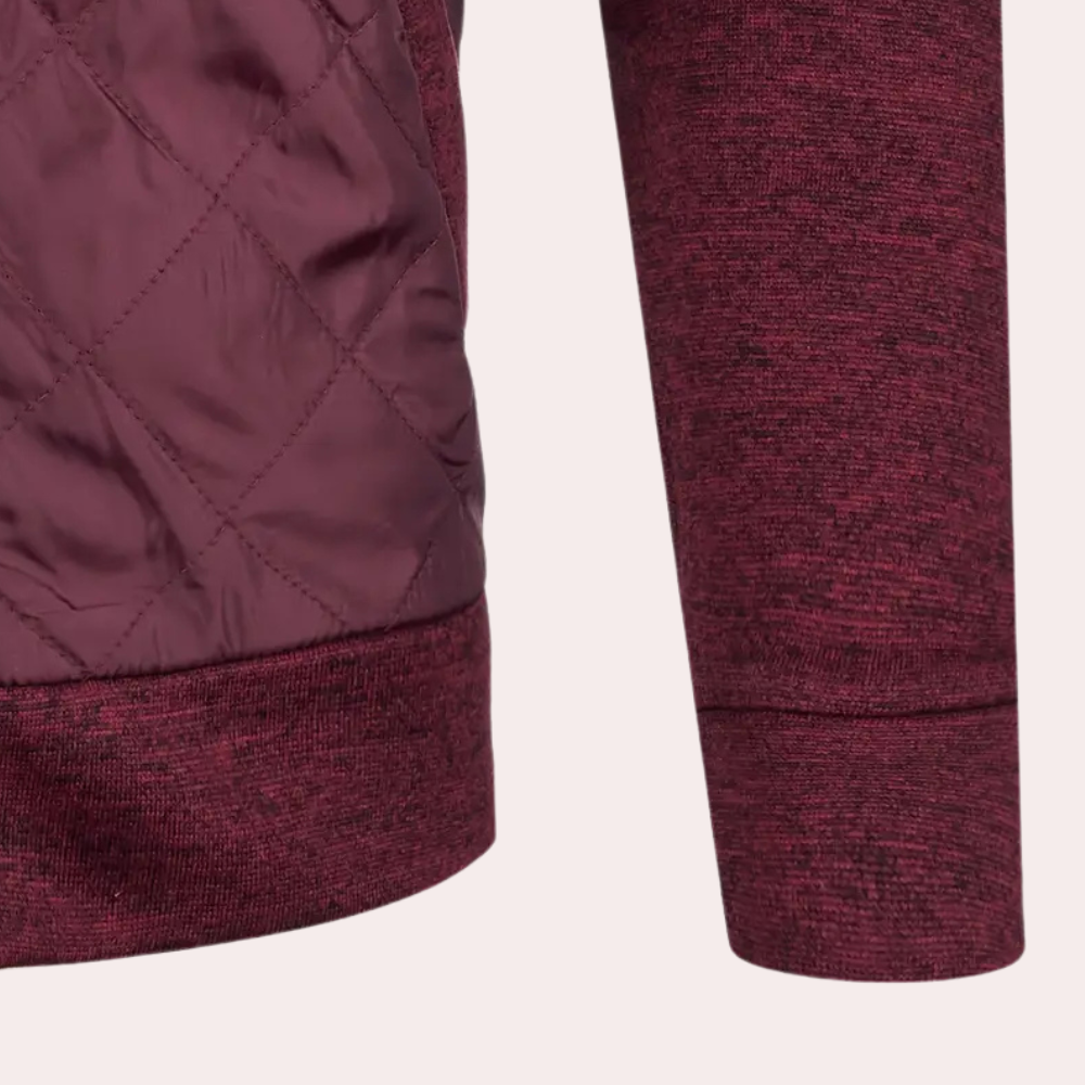 Image of Heren Gewatteerde Zip-Up Jas