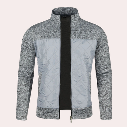 Image of Heren Gewatteerde Zip-Up Jas