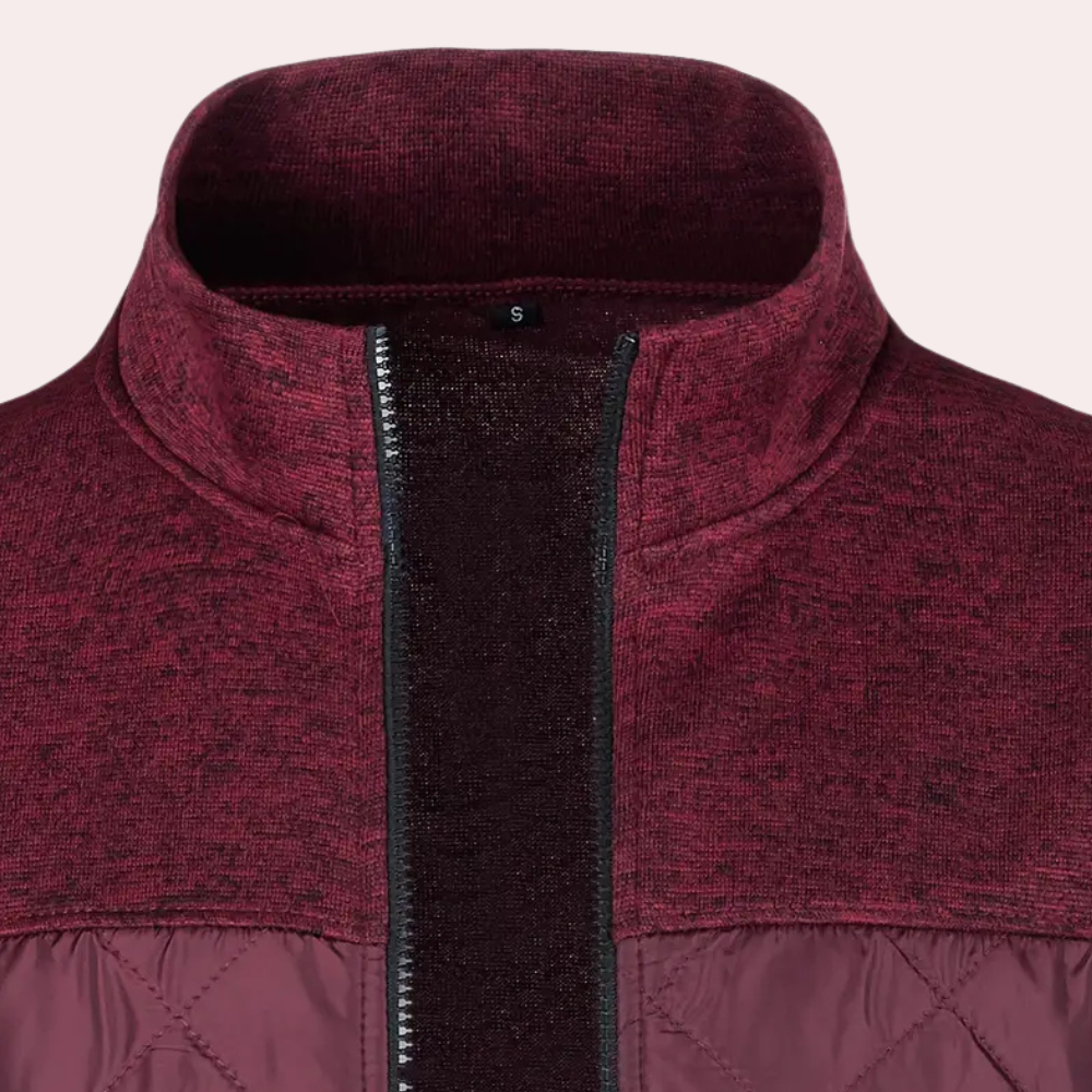 Image of Heren Gewatteerde Zip-Up Jas