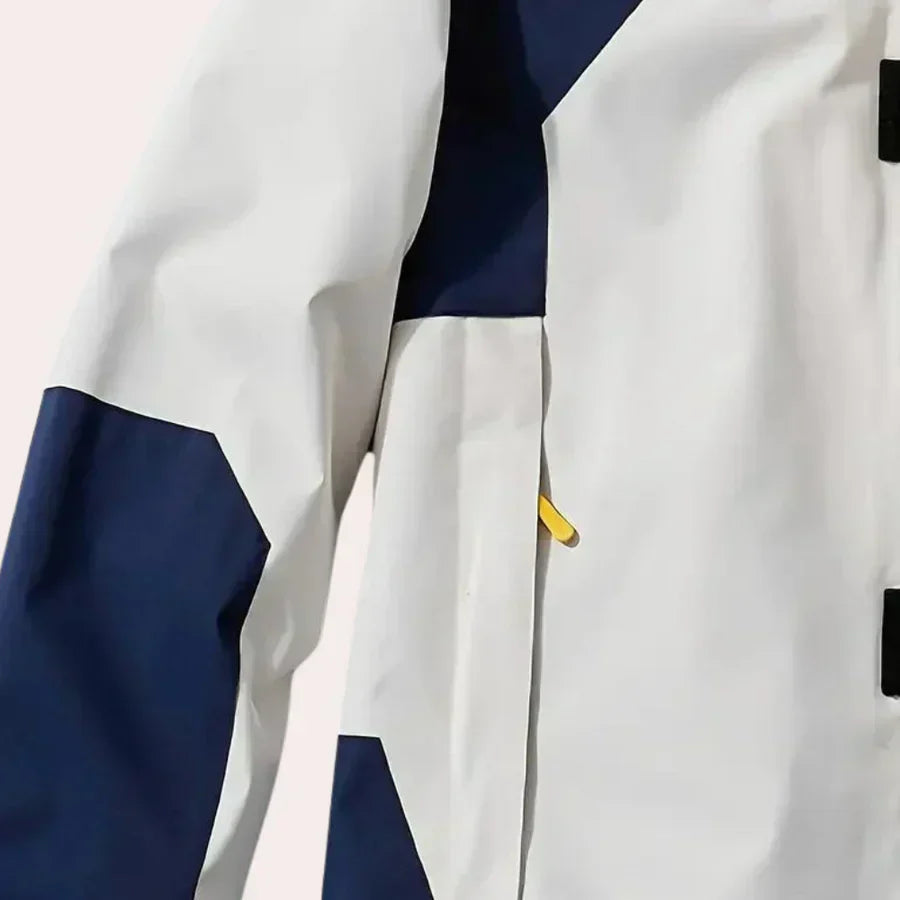 Image of Heren Hooded Color Block Jas