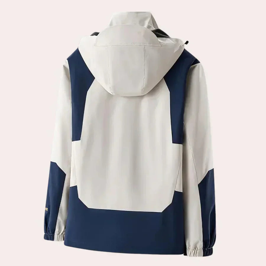 Image of Heren Hooded Color Block Jas