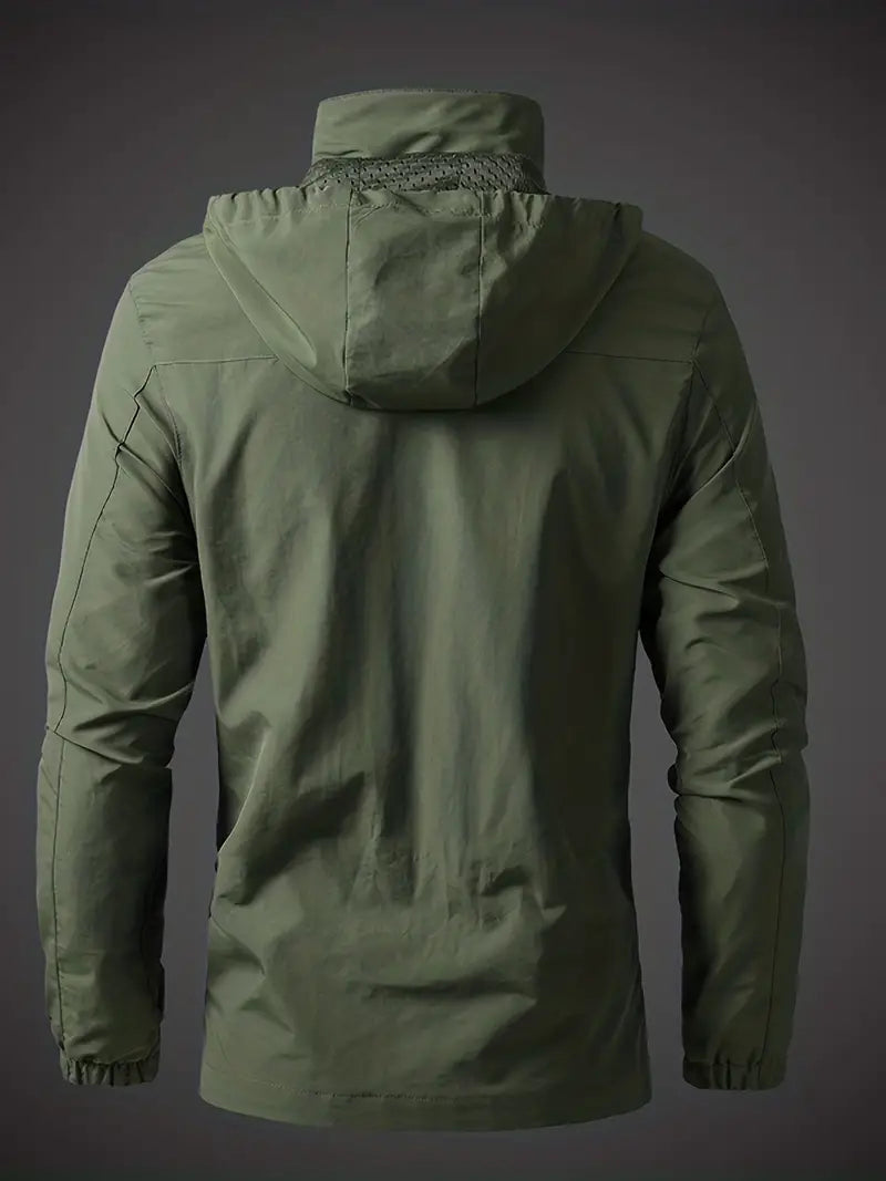 Image of Heren Hooded Volledige Rits Outdoor Jas